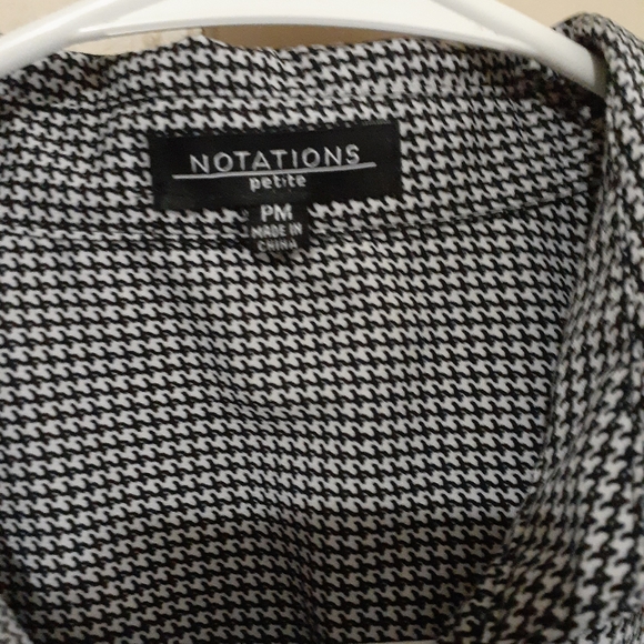 Notations womens button down shirt black medium P - Picture 3 of 3